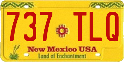 NM license plate 737TLQ