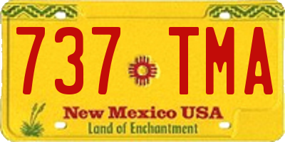 NM license plate 737TMA
