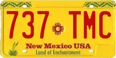 NM license plate 737TMC