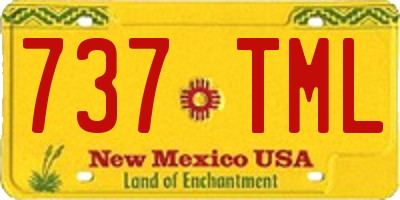 NM license plate 737TML