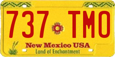 NM license plate 737TMO