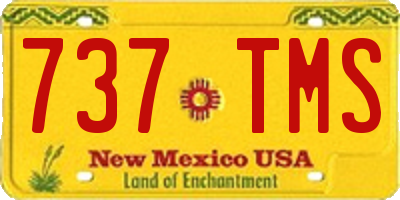 NM license plate 737TMS