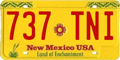 NM license plate 737TNI