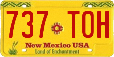 NM license plate 737TOH