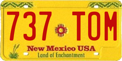 NM license plate 737TOM