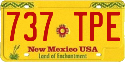NM license plate 737TPE