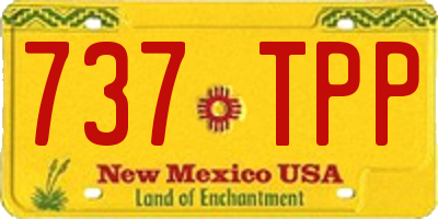 NM license plate 737TPP
