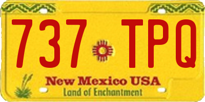 NM license plate 737TPQ