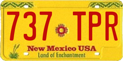 NM license plate 737TPR
