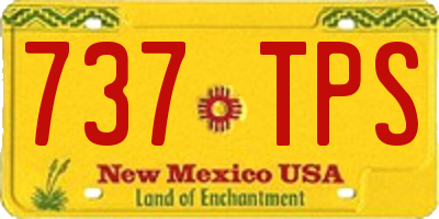 NM license plate 737TPS