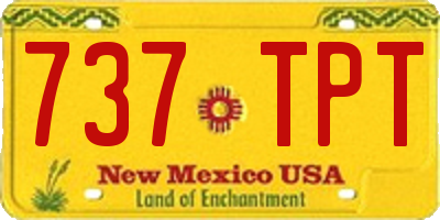 NM license plate 737TPT