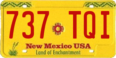 NM license plate 737TQI