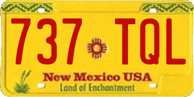 NM license plate 737TQL
