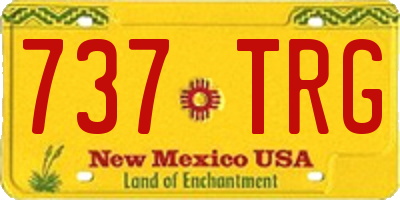 NM license plate 737TRG