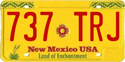 NM license plate 737TRJ