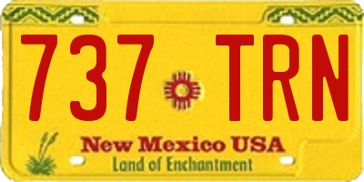 NM license plate 737TRN