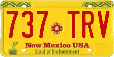 NM license plate 737TRV
