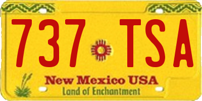 NM license plate 737TSA