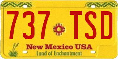 NM license plate 737TSD