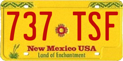 NM license plate 737TSF