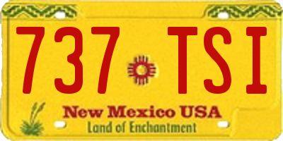 NM license plate 737TSI
