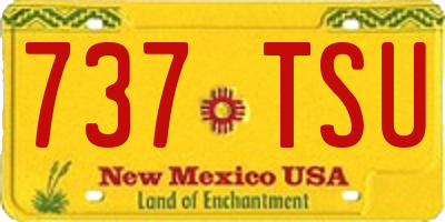 NM license plate 737TSU