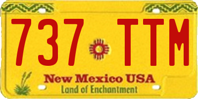 NM license plate 737TTM