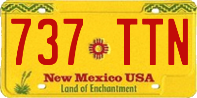 NM license plate 737TTN