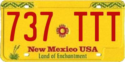 NM license plate 737TTT