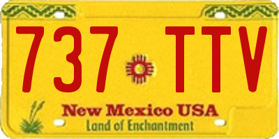 NM license plate 737TTV