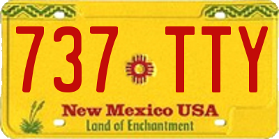 NM license plate 737TTY