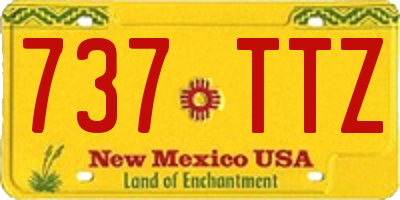 NM license plate 737TTZ