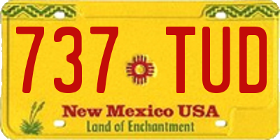 NM license plate 737TUD