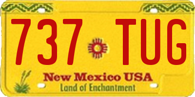 NM license plate 737TUG