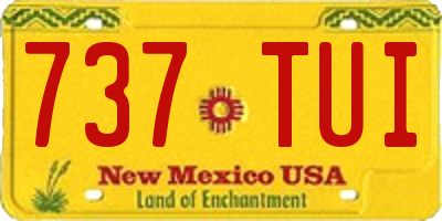NM license plate 737TUI
