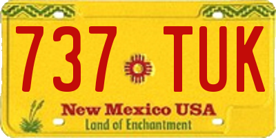 NM license plate 737TUK