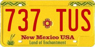 NM license plate 737TUS