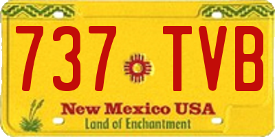 NM license plate 737TVB