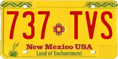 NM license plate 737TVS