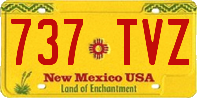 NM license plate 737TVZ