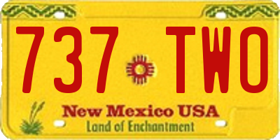 NM license plate 737TWO