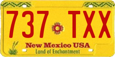 NM license plate 737TXX