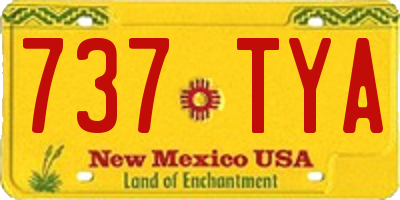 NM license plate 737TYA