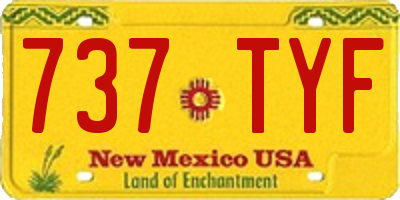 NM license plate 737TYF