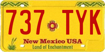 NM license plate 737TYK