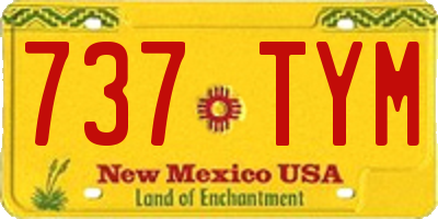 NM license plate 737TYM