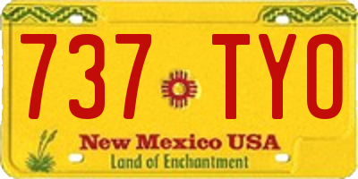 NM license plate 737TYO