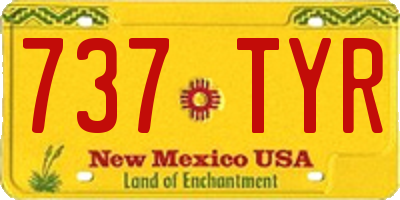 NM license plate 737TYR