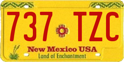 NM license plate 737TZC