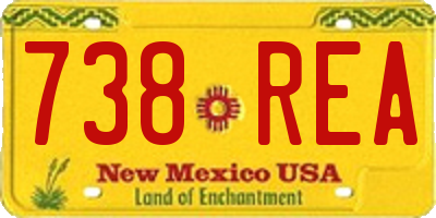 NM license plate 738REA